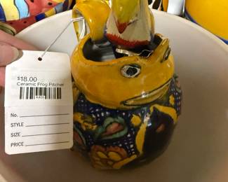 Ceramic Frog Pitcher