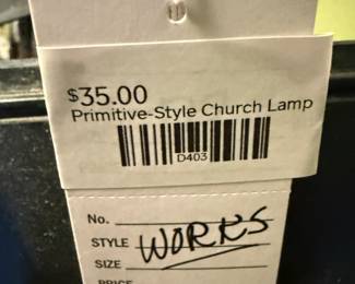 Primitive-Style Church Lamp