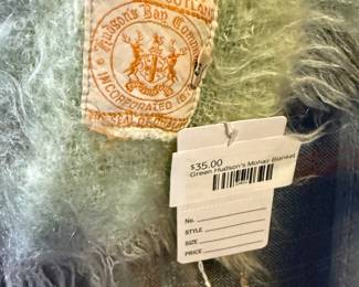 Green Hudson's Mohair Blanket