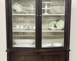 interior lit glass shelf hutch