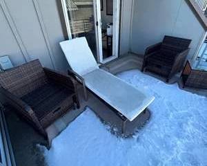 Outdoor Patio Furniture Set Wicker Chairs Chaise Lounge Table Modern Balcony