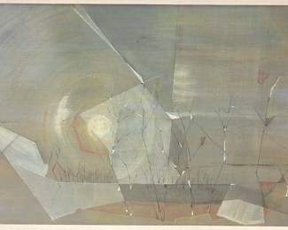 Modern tonalist abstract oil.