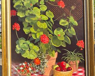 40 x 30 Spanish still life painting.