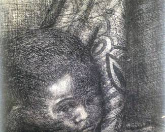 Wesley Chamberlin. Bay Area African American etching.