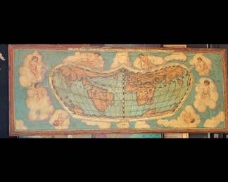 Large vintage painted map.