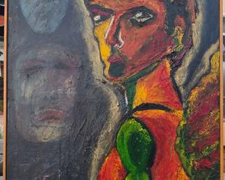 Modern Angel painting 1960s.