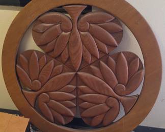 Japanese wood carving. 40" diameter.