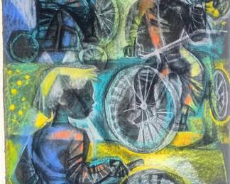 Japanese American 38 x 24 pastel.