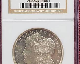 1921-D Morgan Silver Dollar NGC MS62