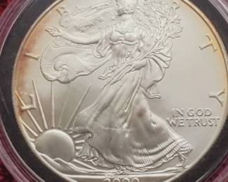 2000 American Silver Eagle in Airtite