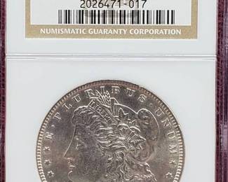 1887 Morgan Silver Dollar NGC AU58