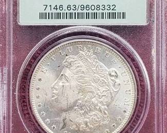 1883-O Morgan Silver Dollar MS63 in Vintage Green Label PCGS