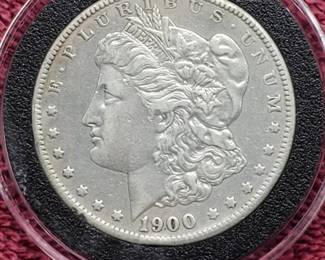 1900-O Morgan Silver Dollar in Airtite, Higher Grade