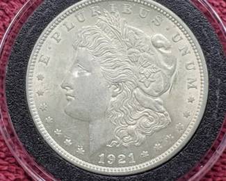 1921 Morgan Silver Dollar in Airtite, High Grade
