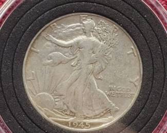 1945-S Walking Liberty Half Dollar in Airtite