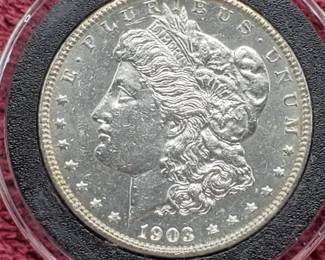 1903 Morgan Silver Dollare in Airtite, High Grade