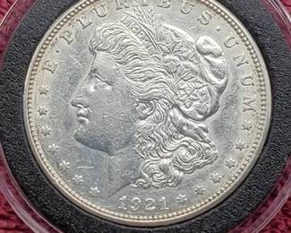 1921-D Morgan Silver Dollar in Airtite, High Grade
