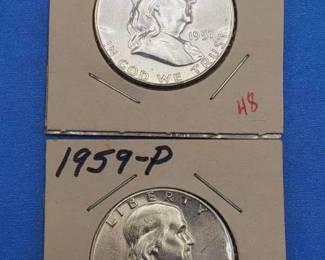 2 BU Franklin Half Dollar--90% Silver