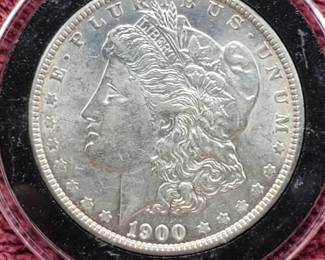 1900 Morgan Silver Dollar in Airtite, High Grade
