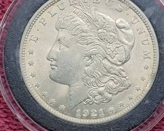 1921 Morgan Silver Dollar in Airtite, High Grade