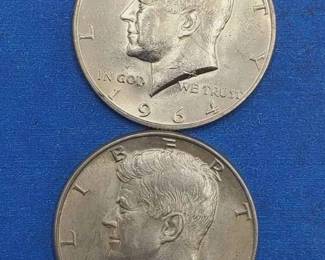 2 Kennedy Half Dollars--90% Silver, Beautiful Coins