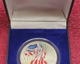 1999 American Silver Eagle, Colored in Display Box