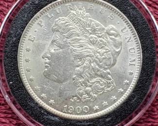 1900 Morgan Silver Dollar in Airtite, High Grade