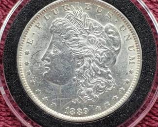 1889 Morgan Silver Dollar in Airtite, High Grade