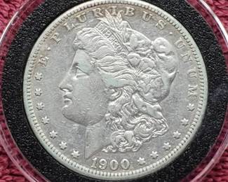 1900-O Morgan Silver Dollar in Airtite, Higher Grade