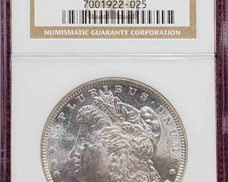 1885 Morgan Silver Dollar NGC AU58
