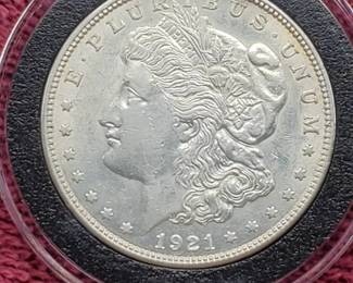 1921 Morgan Silver Dollar in Airtite, High Grade