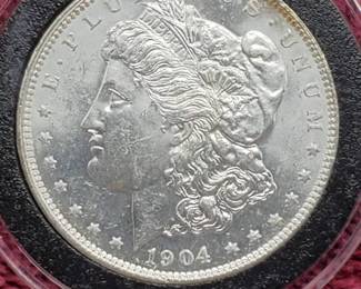 1904-O Morgan Silver Dollar in Airtite, High Grade