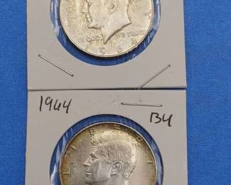 2 Kennedy Half Dollars--90% Silver, Beautiful Coins