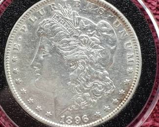 1896 Morgan Silver Dollar in Airtite, High Grade