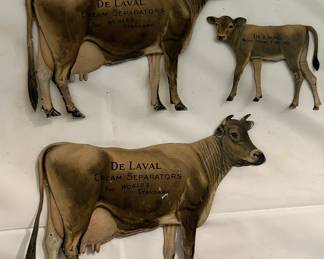 Vintage De Laval Tin Litho Advertising  Cows