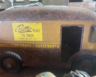 Vintage Banner Jewel Tea Delivery Truck pressed steel