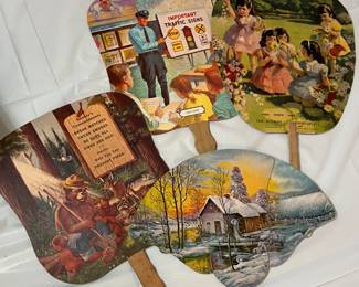 Vintage Advertising Fans, Smokey the Bear and others