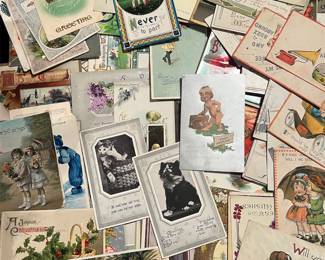Large collection of vintage postcards