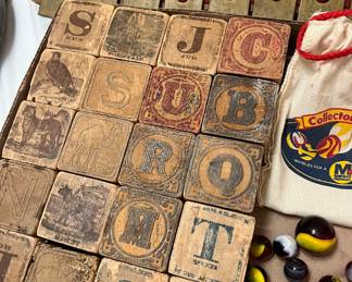 antique children's blocks