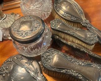 Antique dressing table set