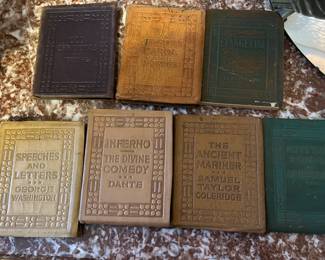 Leather cover miniature books "Little Leather Library"