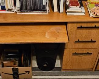 Desk and file cabinet