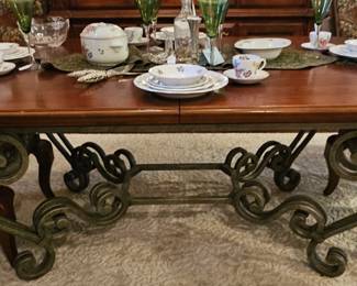 Closer look at the dining table