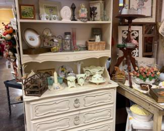 French Provincial dresser & hutch set
