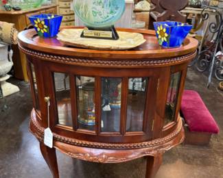 Solid wood curio cabinet