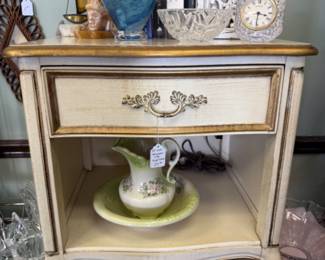 solid wood vintage bedside table