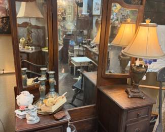antique wooden vanity