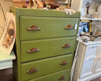 MCM green dresser with original handles