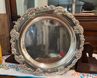 vintage round serving platter
