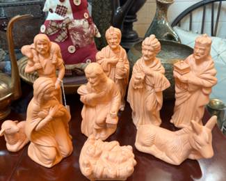 Terra Cotta Nativity set